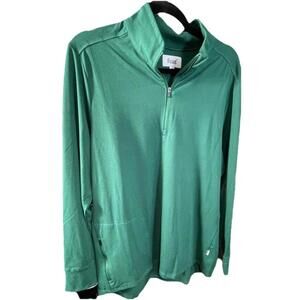 NWT FEAT Unisex Green Size Medium Quarter Zip Pullover Sweatshirt MSRP $88